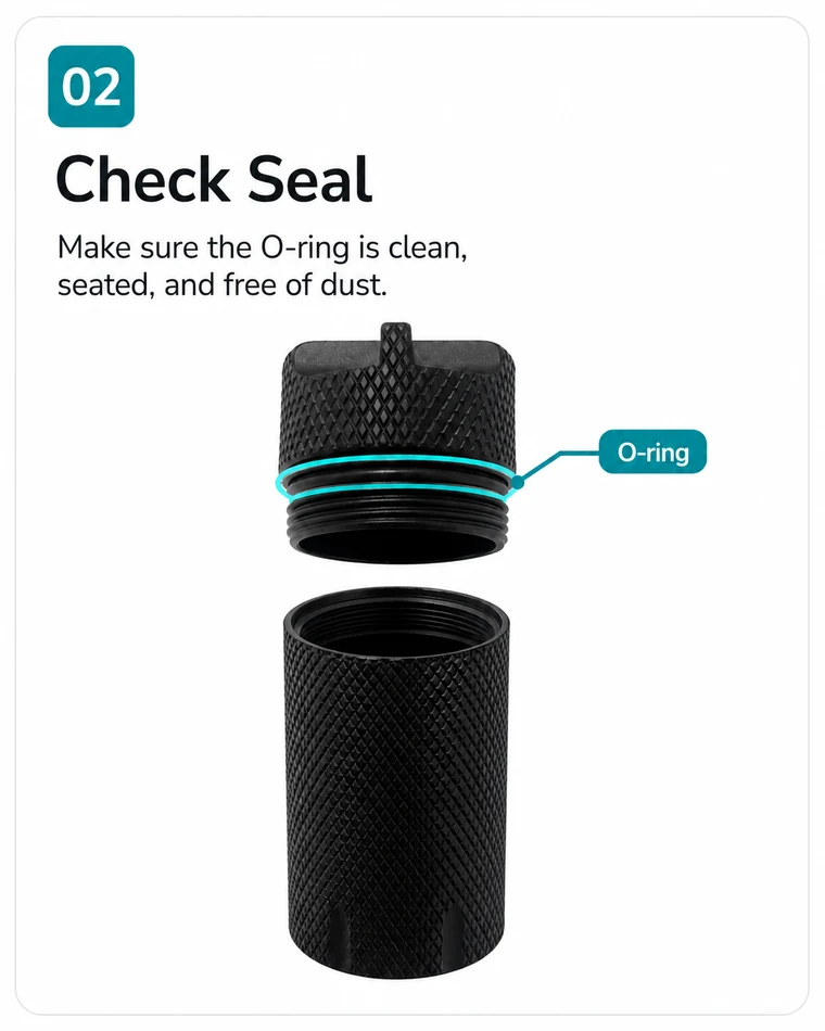 Step 02 Check Seal instruction card