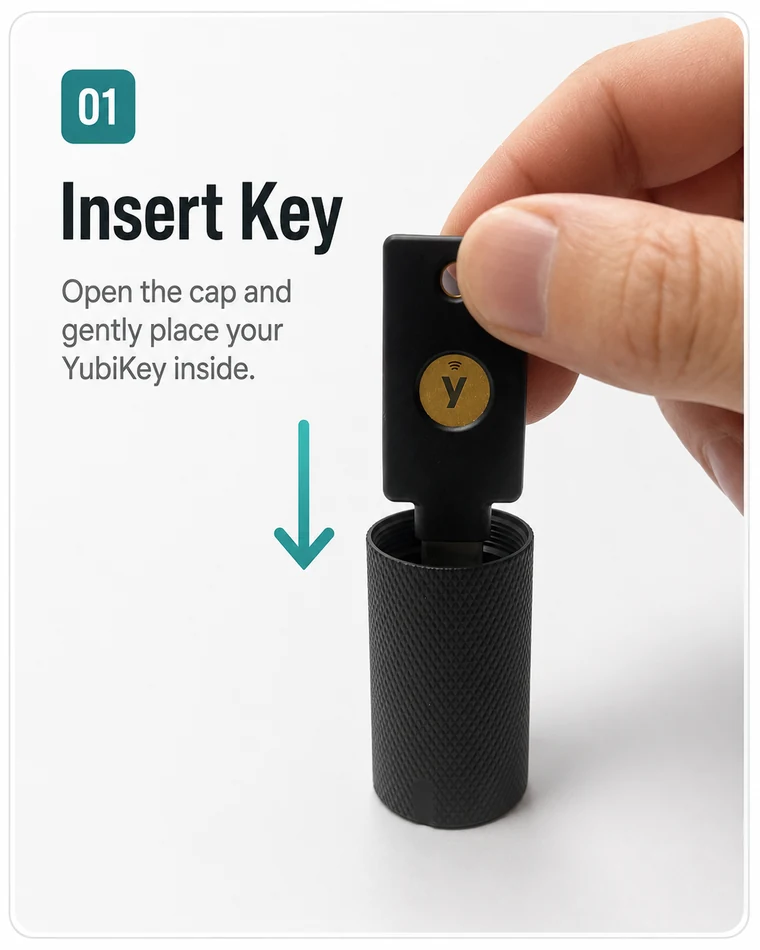 Step 01 Insert Key instruction card